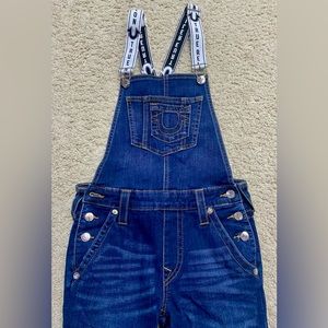 True religion, logo strap skinny overall, xs